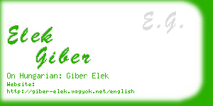 elek giber business card